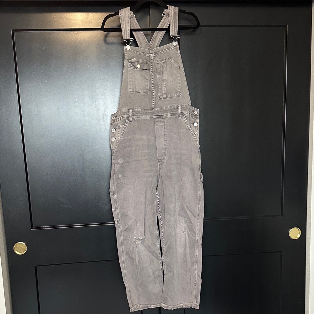 Anthropologie Pilcro Gray Denim Overalls